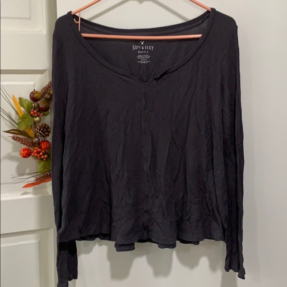 Grey long sleeve soft